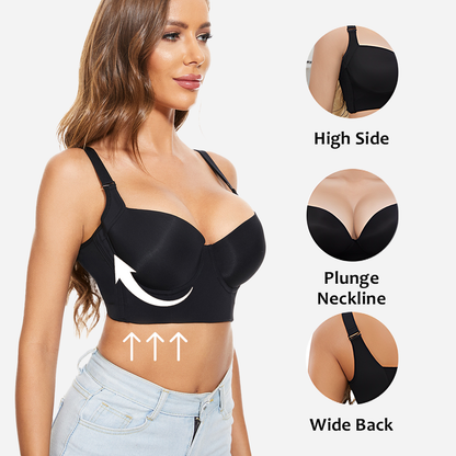 Push-Up Sujetador alisador de espalda - Negro+Beige (Compre 1 Llévese 1 Gratis)