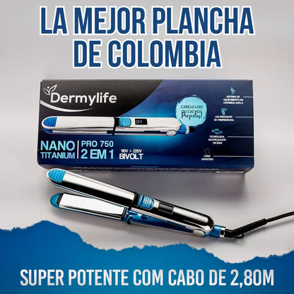 Plancha Nano Titanium Pro750 - Profesional - 2 en 1 -Original