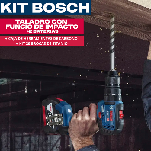 KIT BOSCH ORIGINAL: TALADRO DE ALTO IMPACTO + REGALO