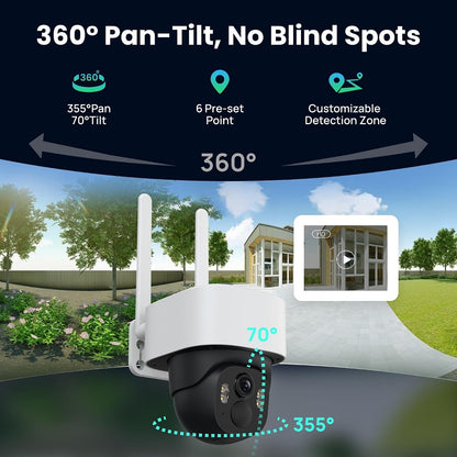 Cámara de Seguridad Solar 4G para Exterior | Visión 360° y Nocturna