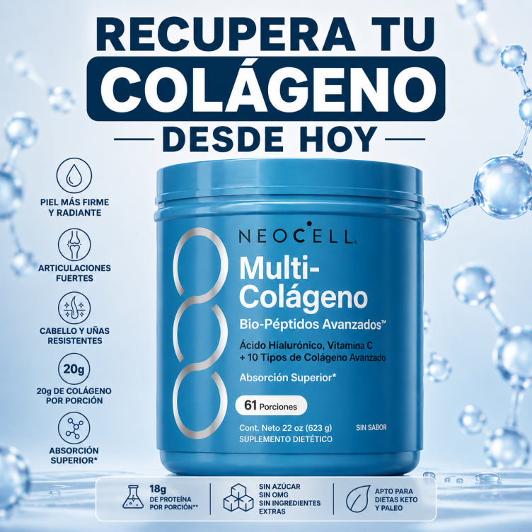 NeoCell Multi-Colageno Peptides - Piel Firme, Cabello Fuerte y Articulaciones